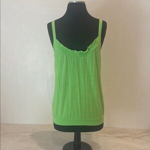 ZARA Lime Green Tank Top Medium | Soft Lightweight Camisole NWT No Tag